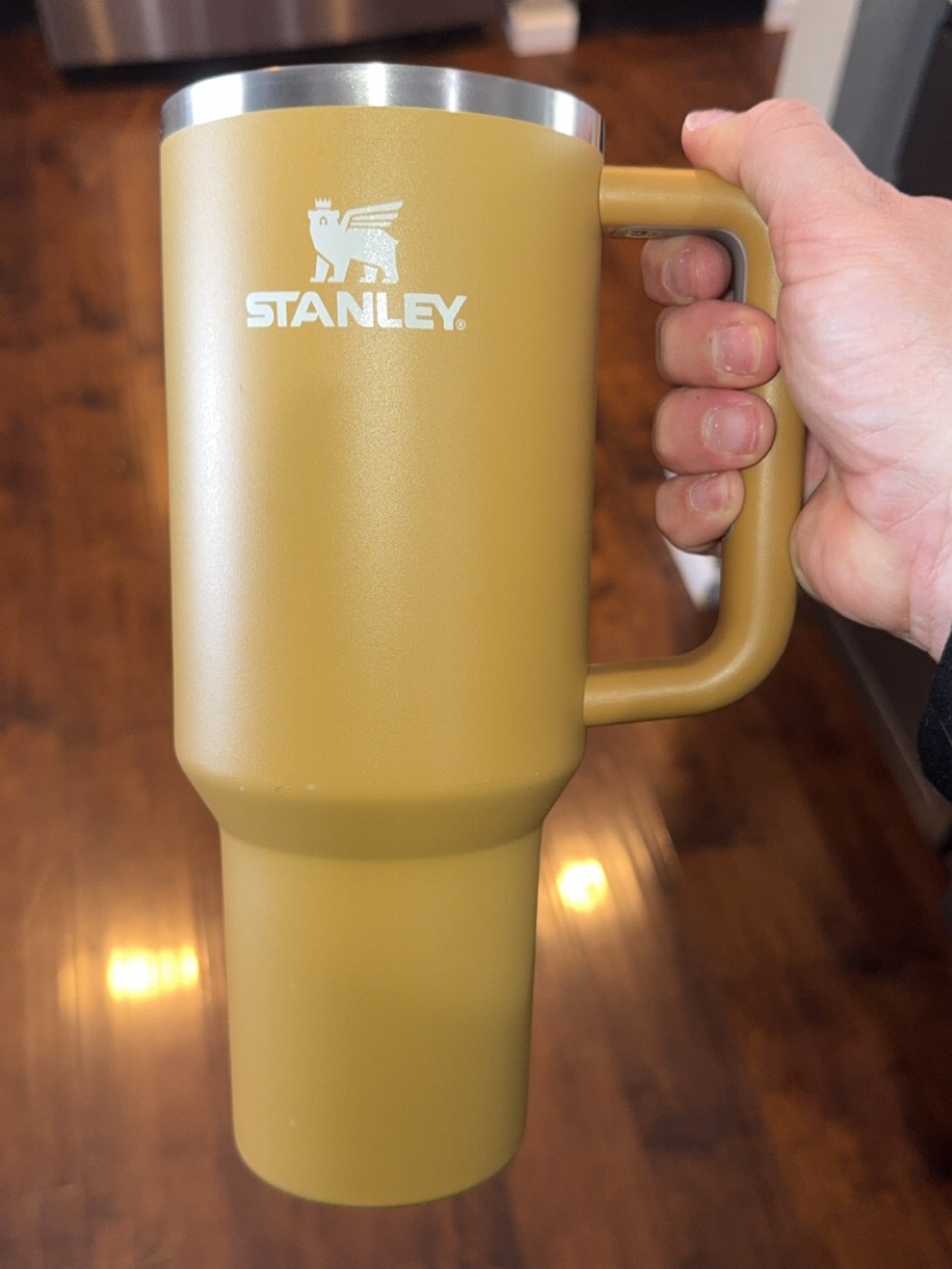 Stanley Mustard Insulated Travel Mug with Handle
